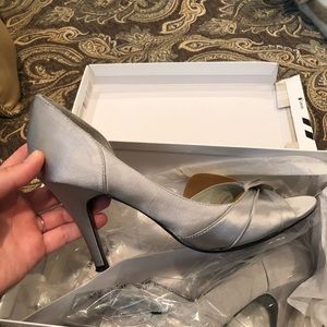 Nine West silver heels